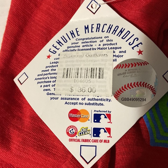 MLB Licensed Phillies/Clearwater tank top NWT - Picture 7 of 7